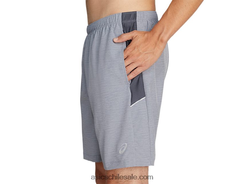 hombres Asics 7in pr lyte corto R8N4462053 estampado de sheet rock spacedye/gris