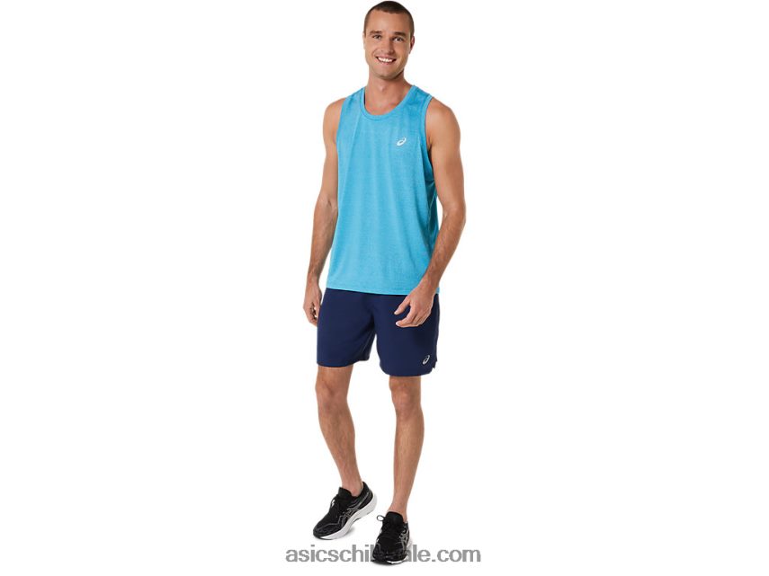 hombres Asics listo para usar 9in corto R8N446216 azul índigo