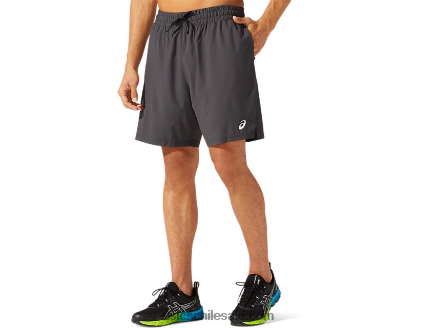 hombres Asics short tren tejido 7in R8N4461786 gris grafito