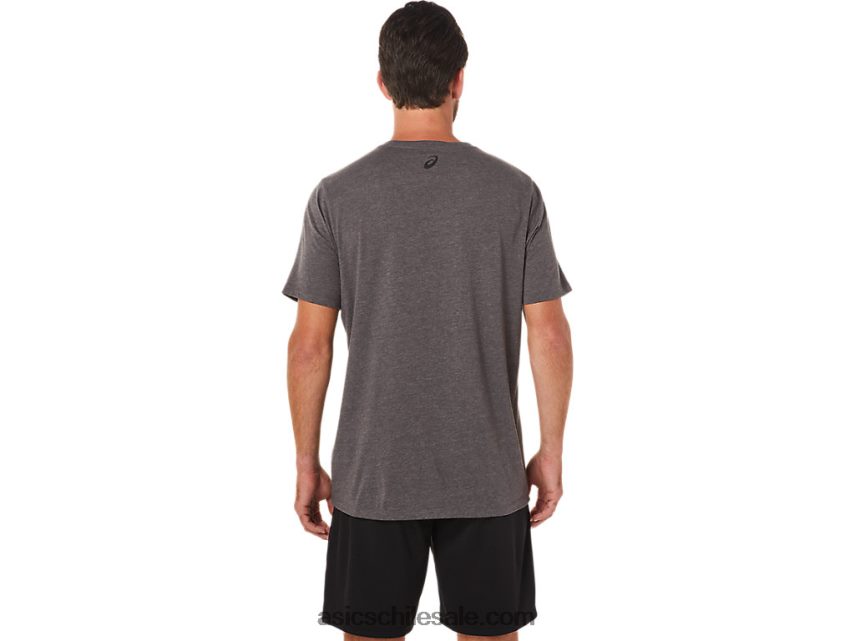 hombres Asics 1977 mtn camiseta R8N4461637 brezo gris oscuro