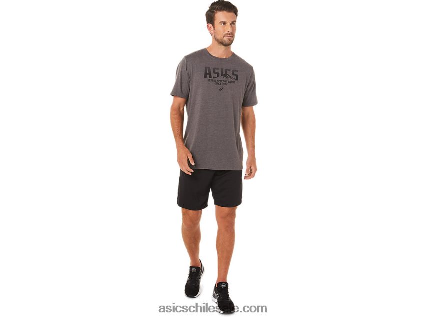 hombres Asics 1977 mtn camiseta R8N4461637 brezo gris oscuro