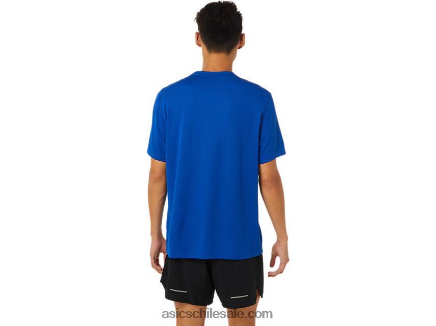 hombres Asics bos ready-set manga corta ii R8N4461698 azul