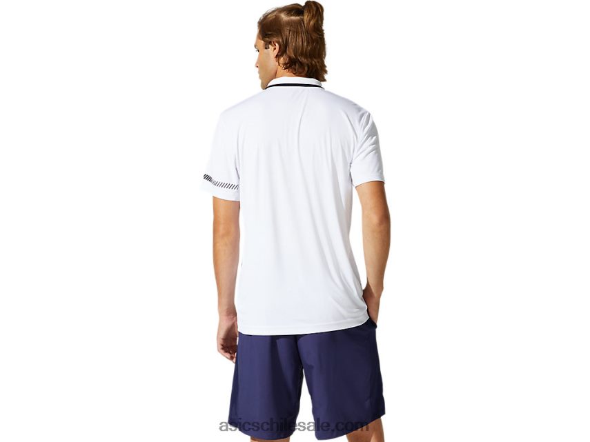 hombres Asics camisa polo R8N4461965 blanco brillante