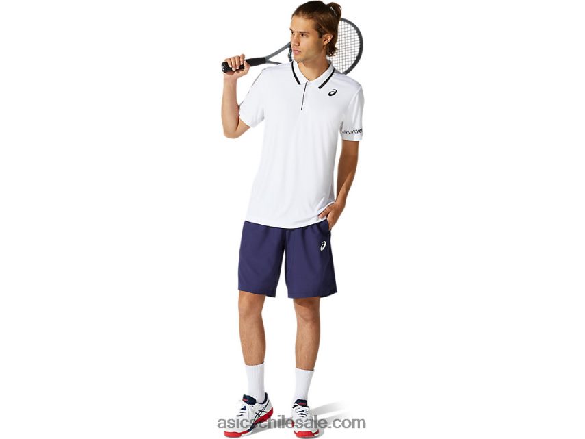 hombres Asics camisa polo R8N4461965 blanco brillante