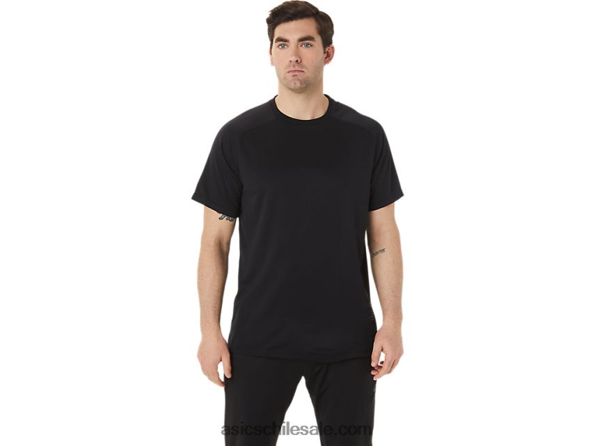 hombres Asics camiseta activa de manga corta R8N446753 rendimiento negro