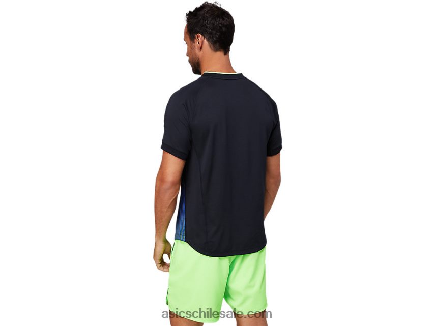hombres Asics camiseta con gráfico del partido R8N4461830 rendimiento negro