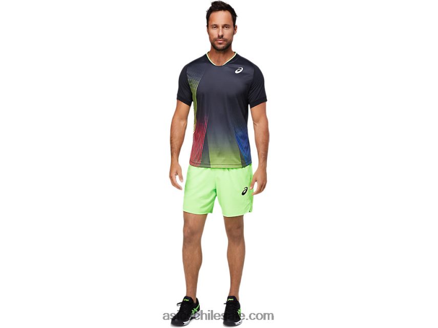 hombres Asics camiseta con gráfico del partido R8N4461830 rendimiento negro