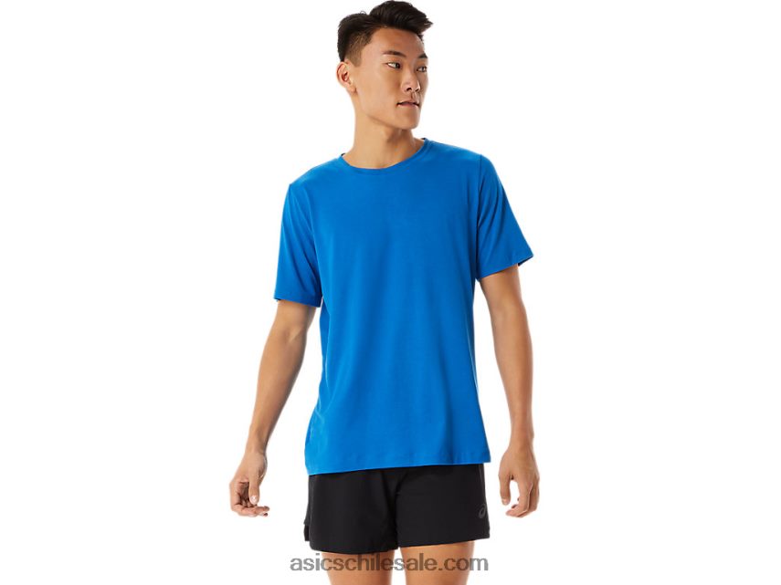 hombres Asics camiseta de manga corta hthr tech R8N4461361 brezo azul francés