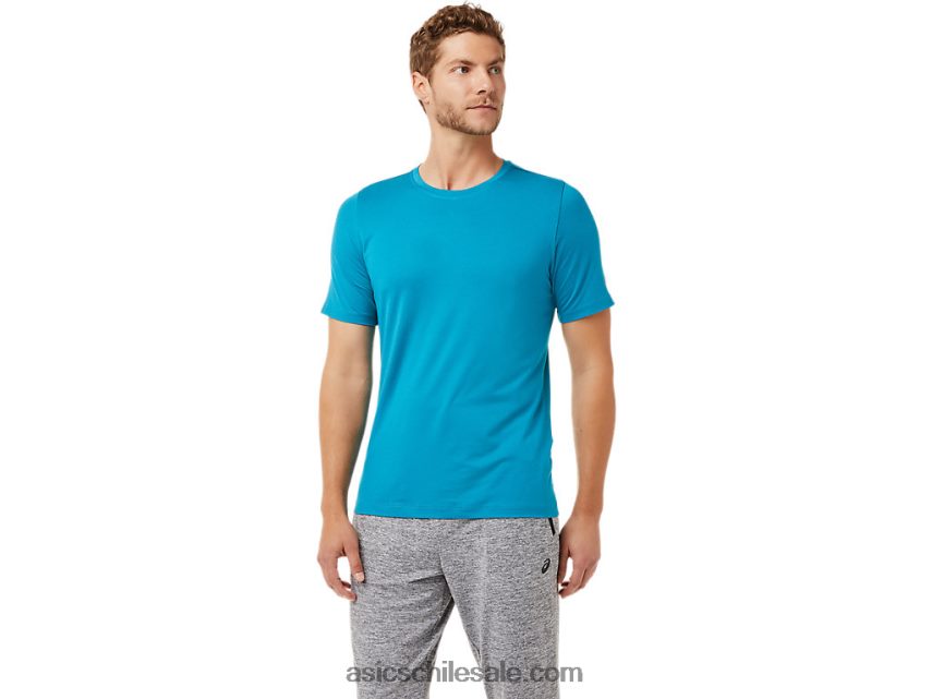 hombres Asics camiseta de manga corta hthr tech R8N4462035 azul turquesa