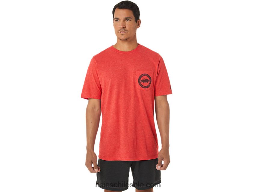 hombres Asics camiseta de montaña de 1977 R8N446890 brezo rojo clásico