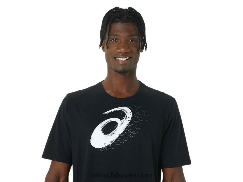 hombres Asics camiseta de murciélagos de halloween R8N446861 rendimiento negro