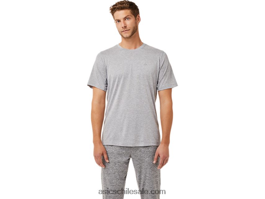 hombres Asics camiseta de rendimiento de manga corta R8N4462040 yeso