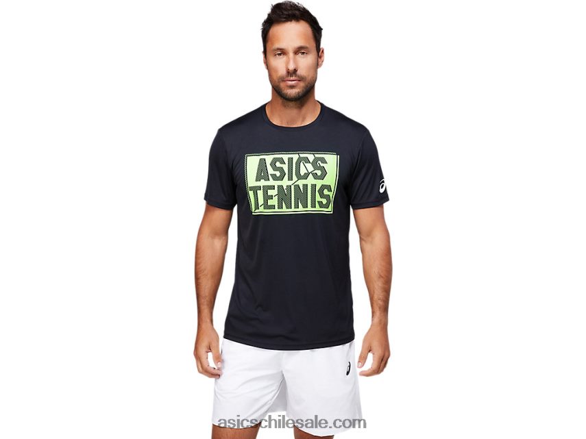 hombres Asics camiseta gráfica R8N4461791 rendimiento negro
