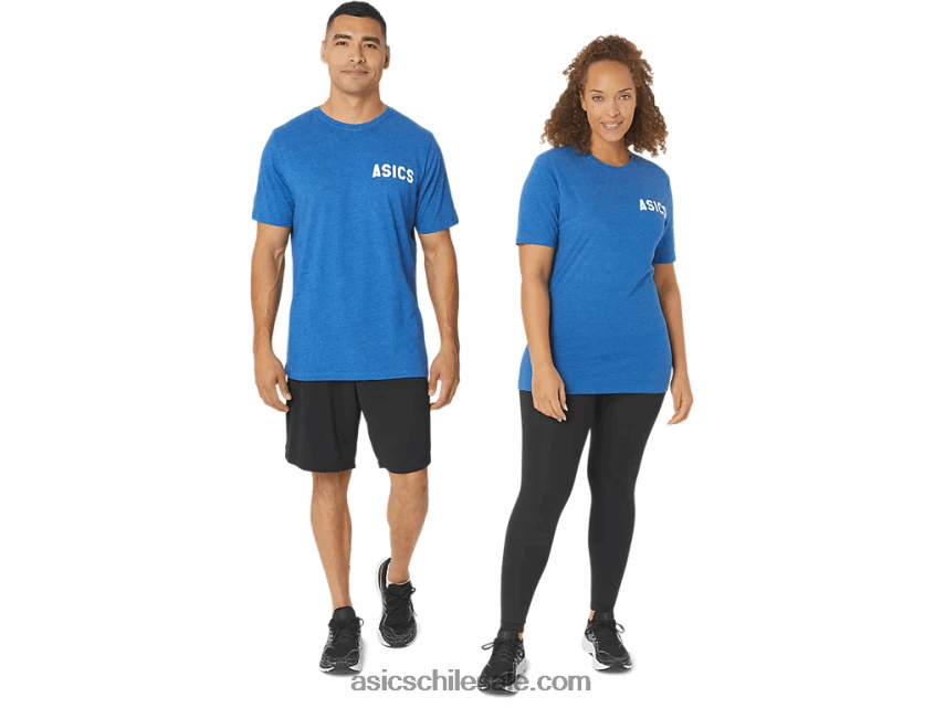 hombres Asics camiseta rayas amanecer R8N446141 unidad de lago