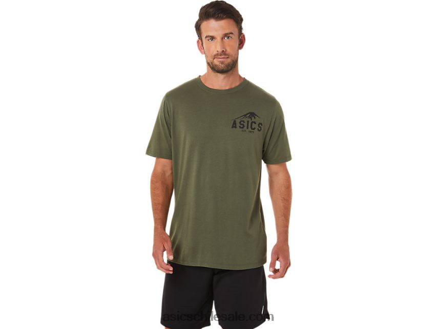 hombres Asics fuji 1977 camiseta R8N4461630 lienzo de oliva