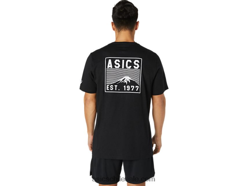 hombres Asics fuji 1977 camiseta R8N4462034 rendimiento negro