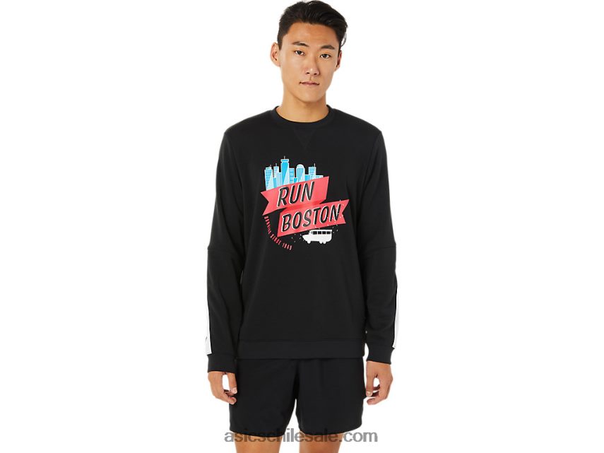 hombres Asics jefe de la tripulación R8N4461702 rendimiento negro