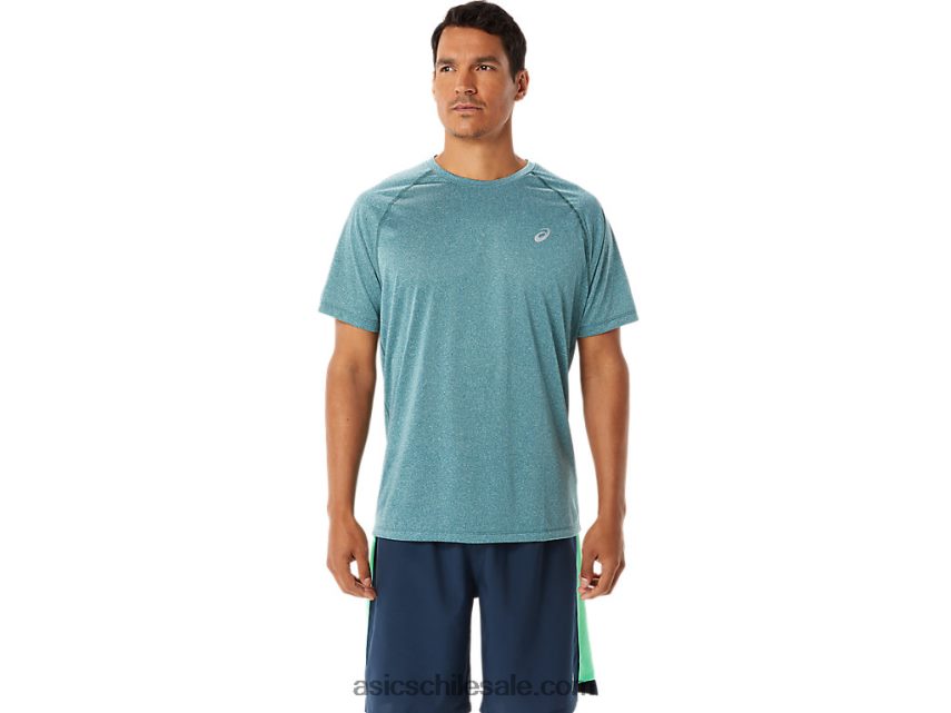 hombres Asics manga corta de lyte lista para usar R8N446944 brezo de pino de terciopelo