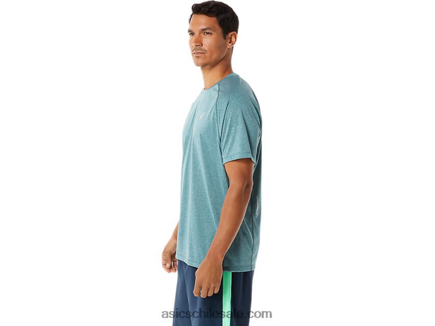 hombres Asics manga corta de lyte lista para usar R8N446944 brezo de pino de terciopelo