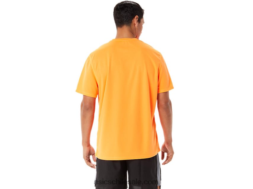 hombres Asics manga corta lam ready-set ii R8N4461342 naranja impactante
