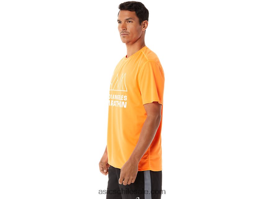 hombres Asics manga corta lam ready-set ii R8N4461342 naranja impactante