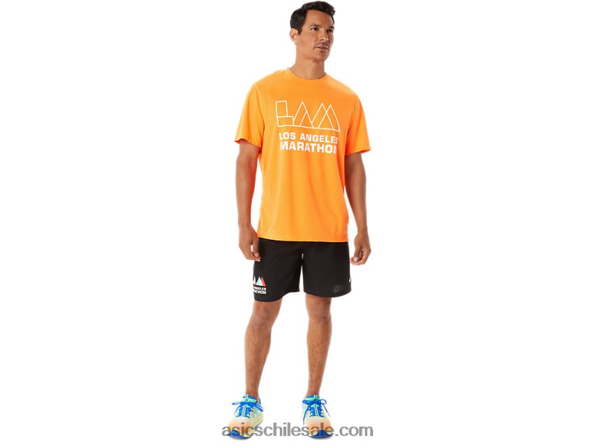 hombres Asics manga corta lam ready-set ii R8N4461342 naranja impactante