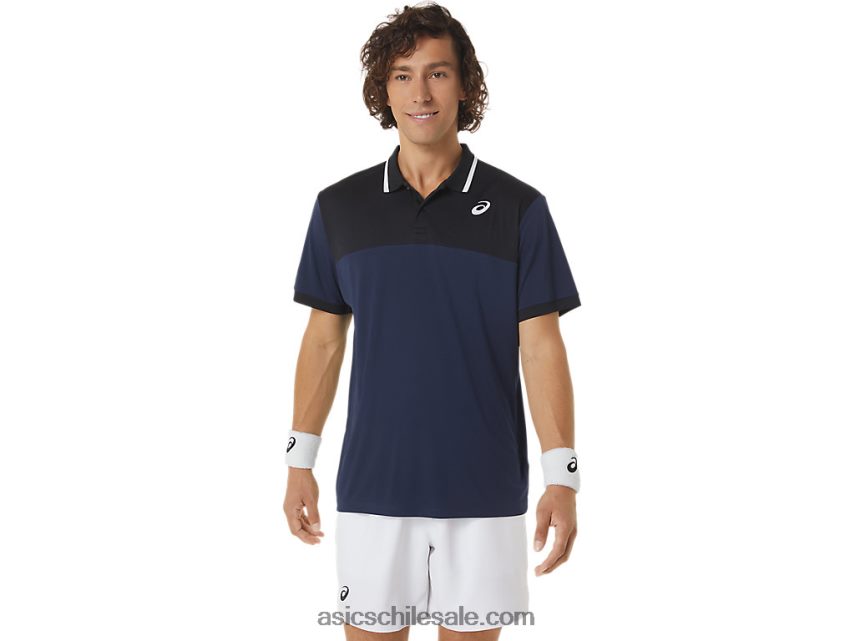 hombres Asics polo de corte R8N446471 medianoche/negro rendimiento