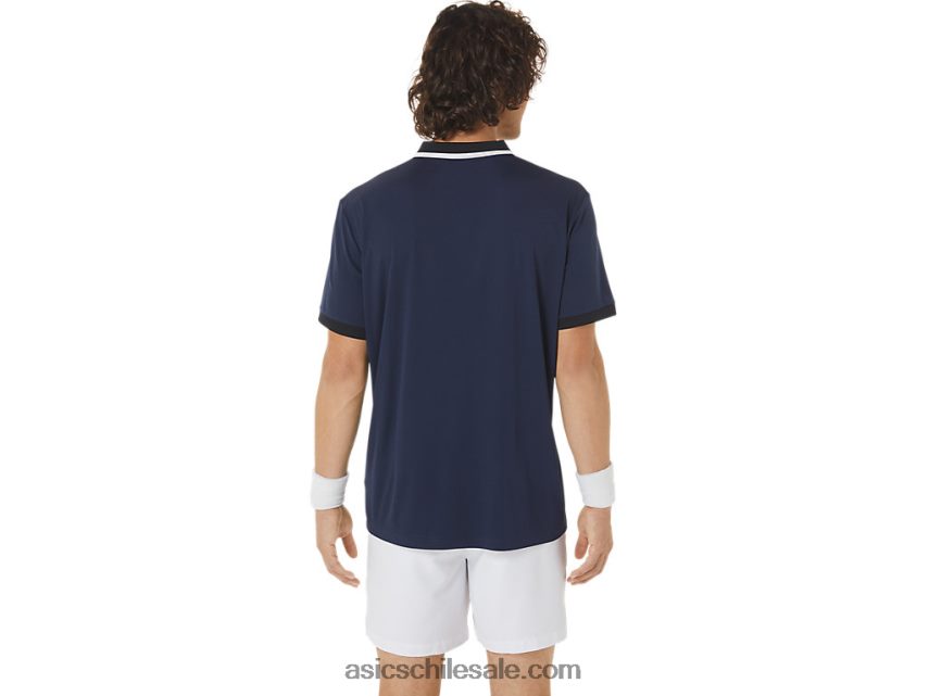 hombres Asics polo de corte R8N446471 medianoche/negro rendimiento