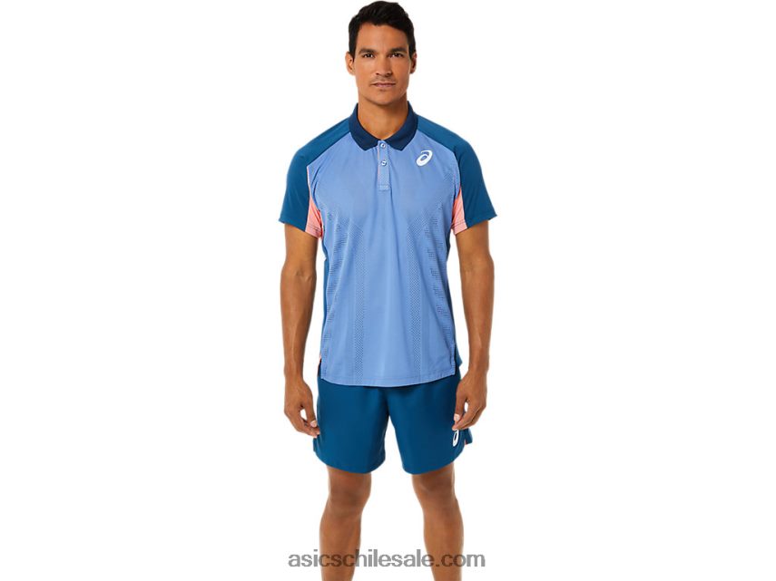 hombres Asics polo del partido R8N4461512 índigo claro