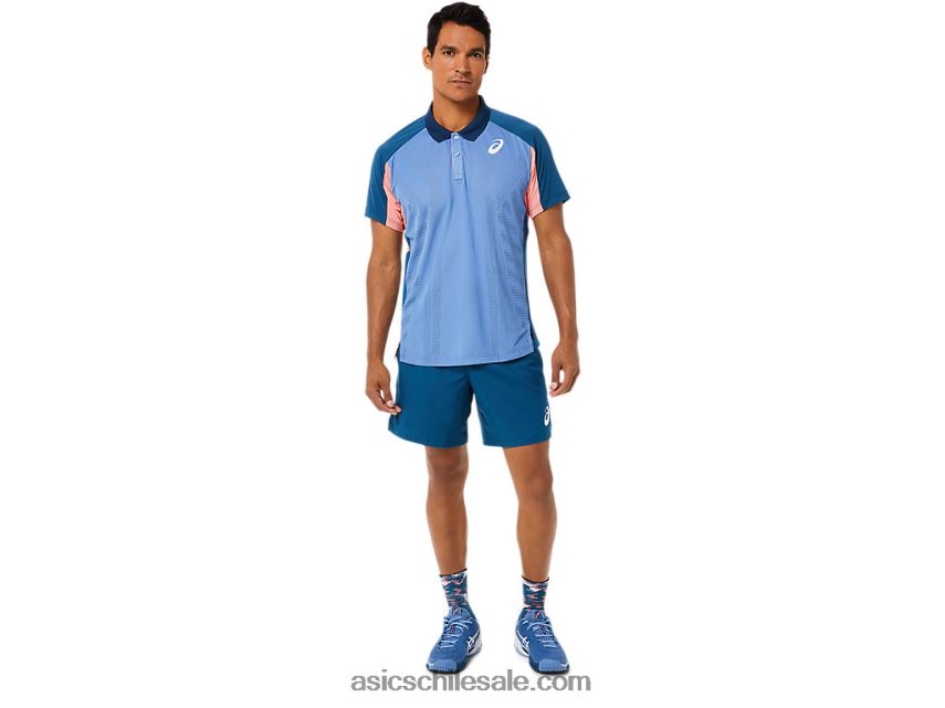 hombres Asics polo del partido R8N4461512 índigo claro
