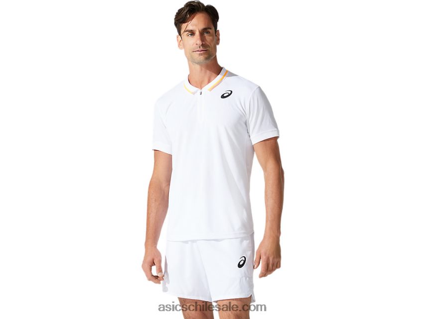 hombres Asics polo del partido R8N4462000 blanco brillante