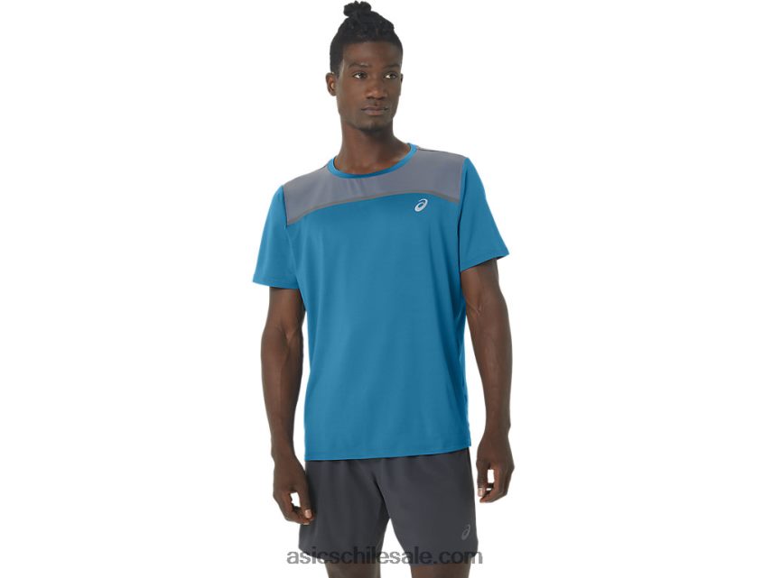 hombres Asics pr lyte manga corta R8N446229 isla azul