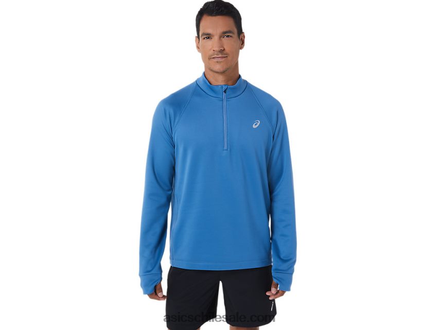 hombres Asics thermopolis invierno 1/2 cremallera R8N446836 azur