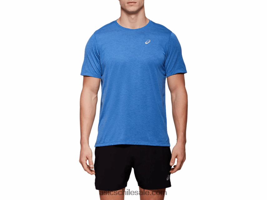 hombres Asics top de manga corta dorai R8N4462121 brezo azul