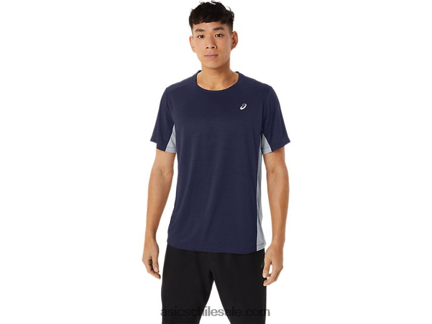 hombres Asics tren sana manga corta R8N446227 chaquetón/hoja de roca