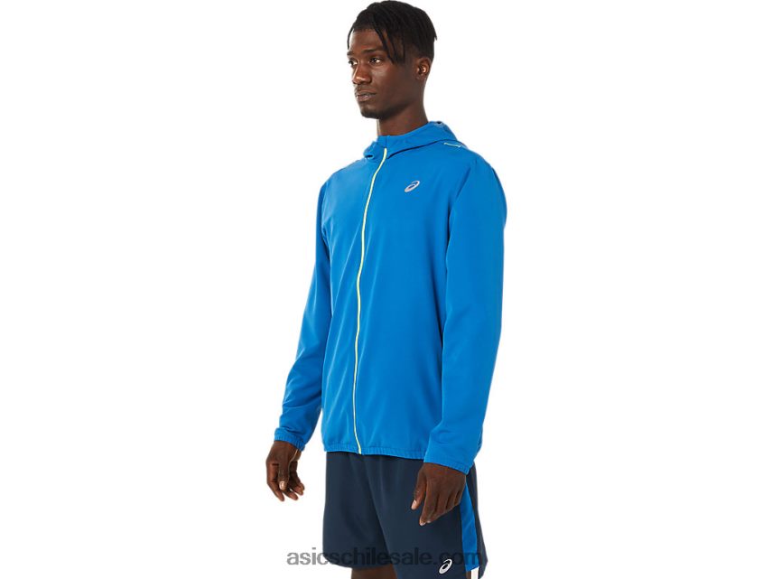 hombres Asics chaqueta lista para usar R8N4461400 unidad de lago/peligro verde