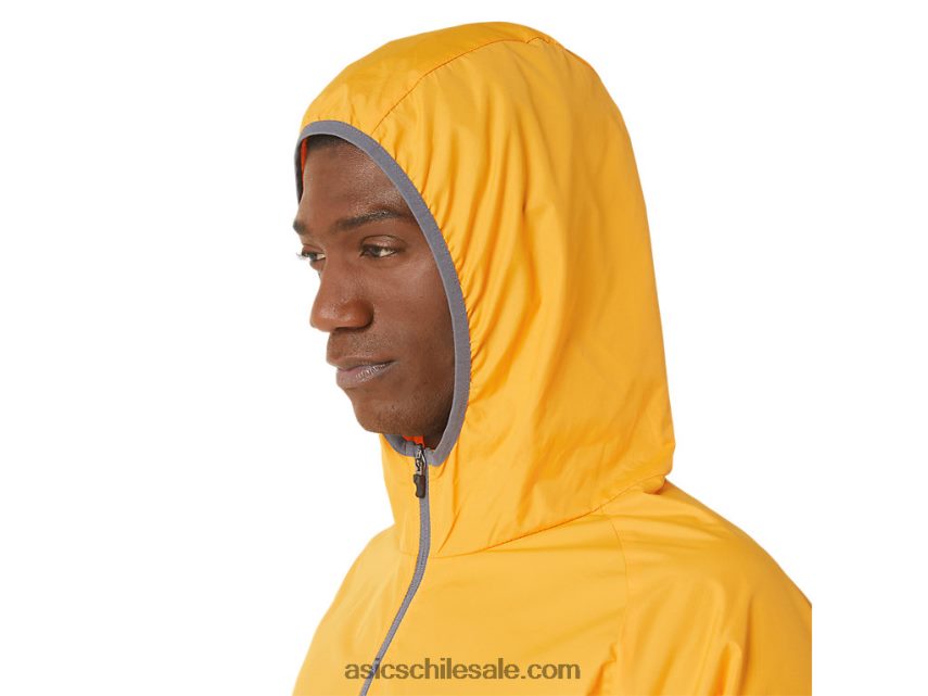 hombres Asics chaqueta plegable R8N4461043 ámbar/metrópolis