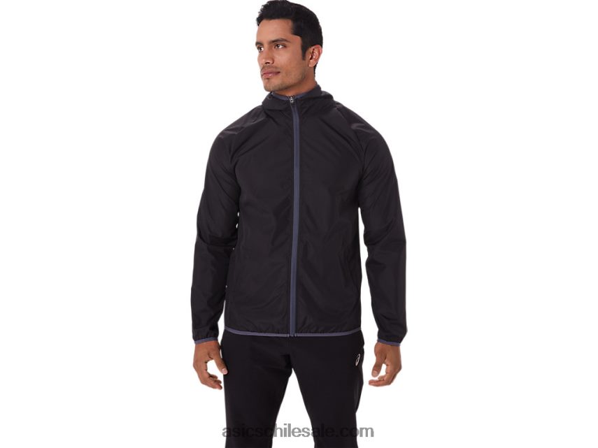 hombres Asics chaqueta plegable R8N4461793 rendimiento negro
