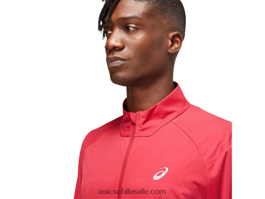 hombres Asics ventilar la chaqueta R8N4461783 burdeos/rojo eléctrico