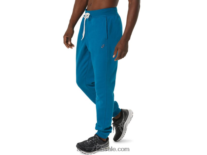 hombres Asics Joggers de felpa de m Sunday Sana R8N446820 verde azulado de aguas profundas