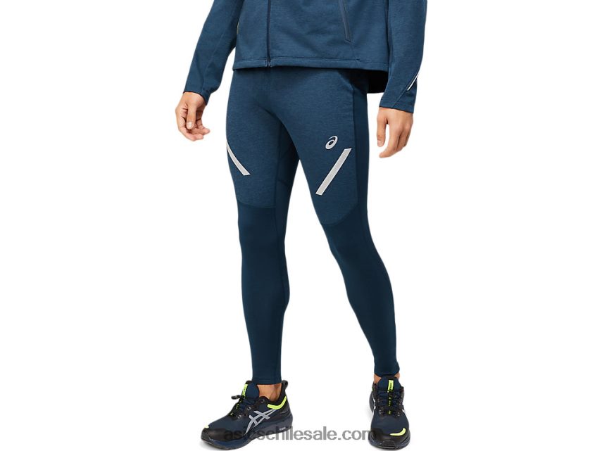 hombres Asics mallas de invierno lite-show R8N4461641 azul francés