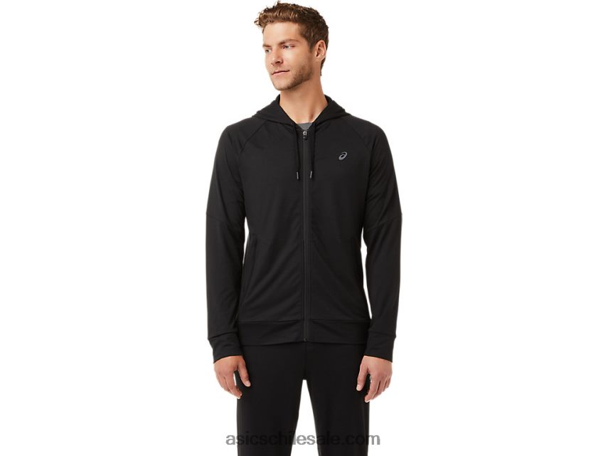 hombres Asics sudadera con cremallera completa R8N4462029 rendimiento negro