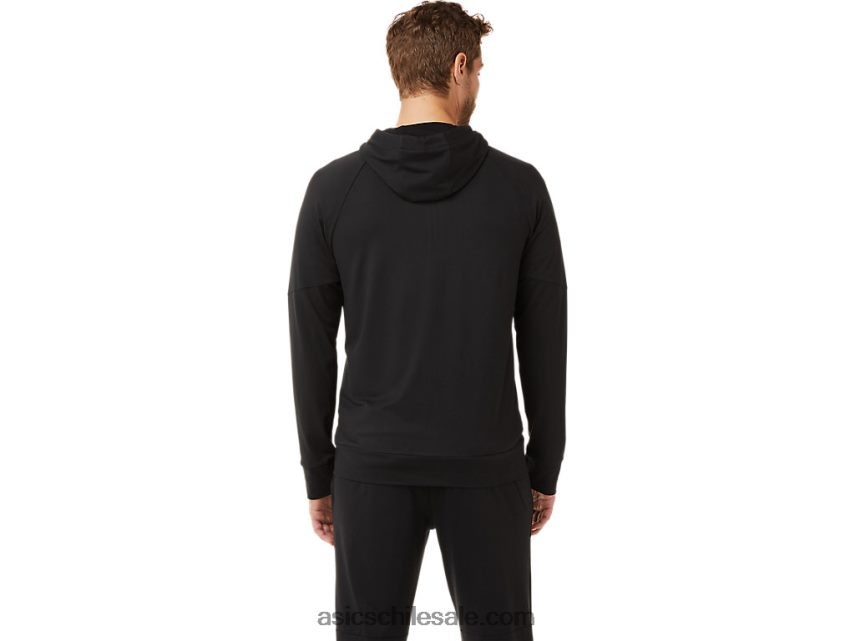 hombres Asics sudadera con cremallera completa R8N4462029 rendimiento negro