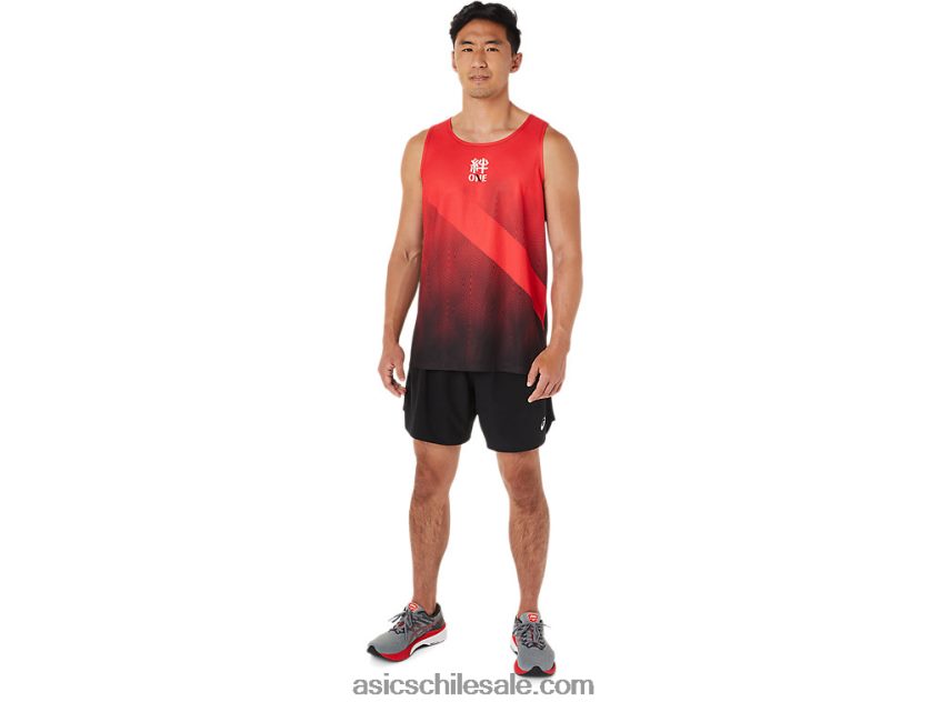 hombres Asics camiseta R8N4461648 rojo electrico