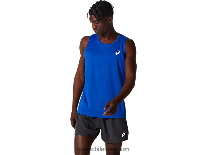 hombres Asics camiseta de plata R8N4462001 azul