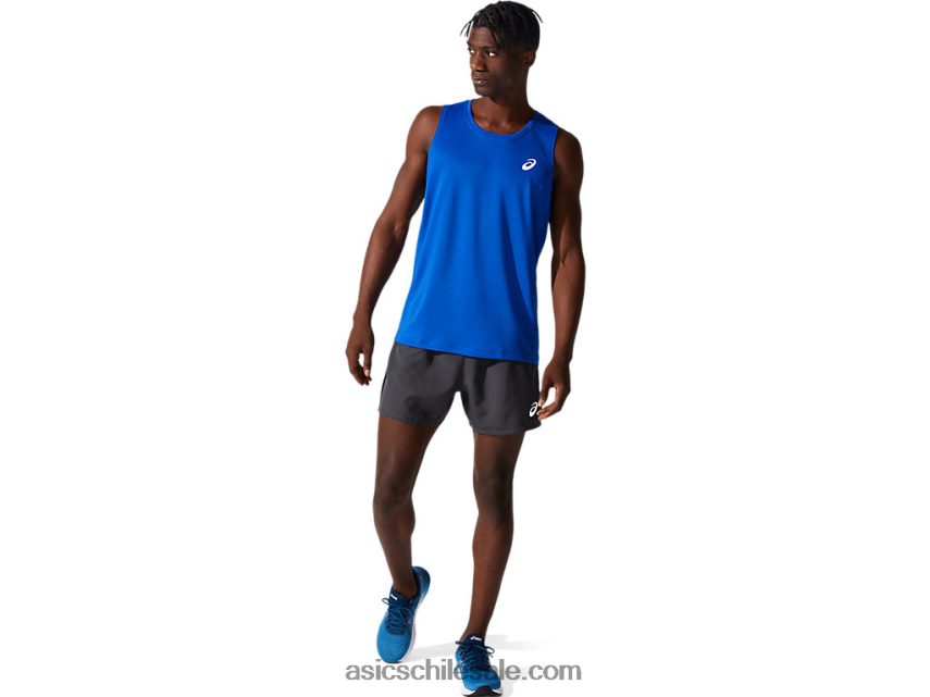 hombres Asics camiseta de plata R8N4462001 azul