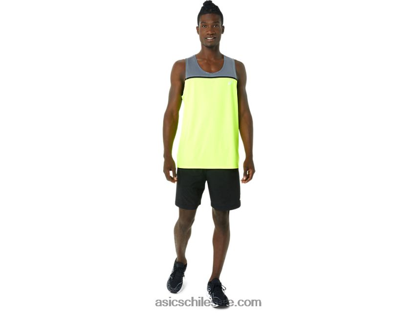 hombres Asics camiseta pr lyte R8N4461021 amarillo de seguridad/metrópolis