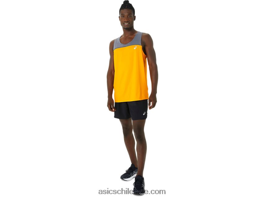 hombres Asics camiseta pr lyte R8N4461035 ámbar/metrópolis