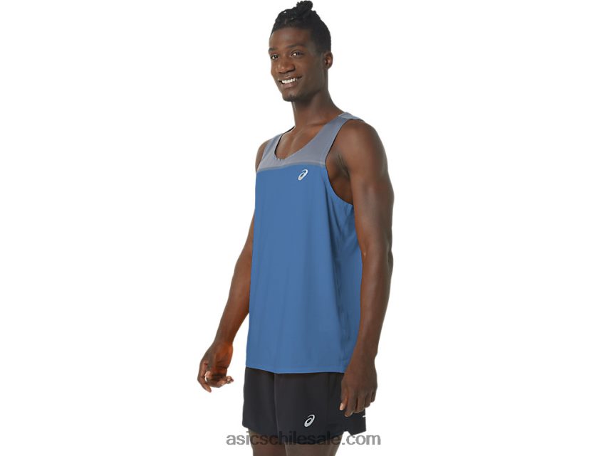 hombres Asics camiseta pr lyte R8N4461120 azur/metrópolis