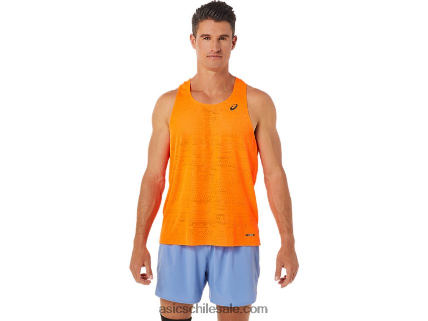 hombres Asics ventilar actibreeze camiseta R8N4461326 naranja impactante